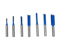 Dapetz ® Juego de 7 brocas de enrutador recto, cortador de inmersión recto de vástago de 1/4 pulgadas, brocas de enrutador rectas para dadoing, diámetro de enrutamiento de corte recto. en 1/8, 5/32