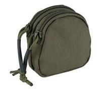 daph Bolsa Táctica EDC Pequeña con Trabilla para Cinturón, Poliéster 500D, Verde Oliva, 9x9x4 cm, Dos Compartimentos con Cremallera