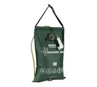 daph Fosco Industries Ducha de Camping Premium, Verde, 15L, Material TPU Libre de BPA, con Manguera y Cabezal, 56.6 x 28.5 cm