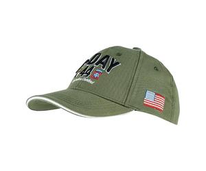 daph Gorra de Béisbol Día D Normandía 1944, Verde Militar, Bordado 3D, Bandera Americana, 101ª y 82ª División Aerotransportada, Ajustable (Verde)
