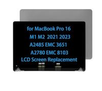 Daplinno Pantalla de repuesto para MacBook Pro de 16 pulgadas M1 2021 A2485 EMC 3651 MK1E3LL/A MK1H3LL/A LCD Display Assembly 661-21968 661-21969 (gris espacial)