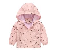 DaPongZhi Abrigo Niño Niña Cazadora Niños Bebes Casual Chaqueta Primavera y Otoño Abrigo Fino Cartoon Impresión Corto Chaqueta a Prueba de Viento con Cremallera