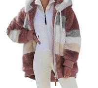 DaPongZhi Chaqueta Polar Mujer Invierno Sudadera con Capucha Manga Larga Talla Grande Cremallera Abrigo Cálido Sherpa Forrado Fleece Cárdigan Caliente y Esponjoso Tops Suave Abrigos con Bolsillo