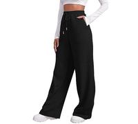 DaPongZhi Pantalon Chandal Mujer Jogger Pantalones Deportivos Algodón Largo Pantalón de Chándal con Bolsillos Color Liso Talla Grande Elástica Cordón Jogger para Casual Correr Jogging Fitness