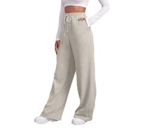DaPongZhi Pantalon Chandal Mujer Jogger Pantalones Deportivos Algodón Largo Pantalón de Chándal con Bolsillos Color Liso Talla Grande Elástica Cordón Jogger para Casual Correr Jogging Fitness