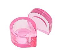 Dappen - Plato para uñas acrílicas, plato monómero con tapa, soporte limpiador de brochas de uñas acrílicas, vaso de cristal grueso