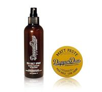 Dapper Dan Paquete de Estilo para Hombre Spray de Sal Marina 200ml y Pasta Mate 100ml, Marca de Barberos del Reino Unido, Aporta Volumen, Textura y Acabado Mate, Fijación Fuerte