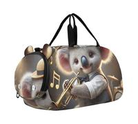 Dapper Raccoon French Brunch - Bolsa de viaje para niños y niñas, bolsa de viaje para gimnasio, Sweet Koala - Columpio de trompeta, Classic