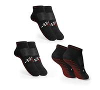 DAPPER RACING | Pack 3 pares de calcetines SIMRACING con silicona antideslizante en la suela | Edición Roja | Agarre óptimo en talones y pedales de conducción | Tejido transpirable y cómodo. (35-38)