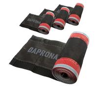 DAPRONA Cinta de cumbrera Alu 4 rollos - 390mm x 5m negro (RAL 9005) Cumbrera en rollo para una óptima cobertura de cumbrera, adhesivo superbutilo