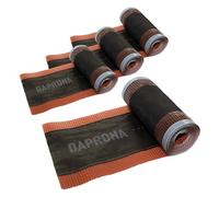 DAPRONA Cinta de cumbrera Alu 4 rollos - 390mm x 5m rojo (RAL 8004) Cumbrera en rollo para una óptima cobertura de cumbrera, adhesivo superbutilo