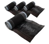 DAPRONA Cinta de cumbrera Alu Super Vent 4 rollos 230mm x 5m marrón (RAL 8017) Cumbrera en rollo para una cobertura óptima de la cumbrera, adhesivo super butílico