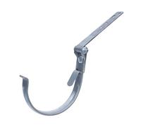 DAPRONA hierro para canalón ajustable, soporte para canalón plata RG 333 para canalón de media caña, ajustable en altura e inclinación, alta protección anticorrosión