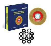 Daptez Latonada Alambre de Acero Rueda 200mm X 20mm Banco Amoladora