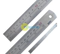 Daptez Metal Acero Inoxidable Regla Métrica Imperial y 12" 30cm 300mm Largo Regla