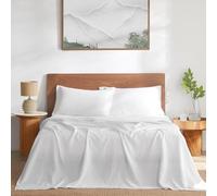 DAPU Pure Linen - Juego de sábanas 100% Lino Natural francés Europeo (Queen, Blanco Roto, Plano, Ajustable y 2 Fundas de Almohada)