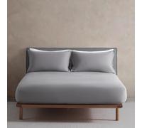 DAPU Sábana bajera ajustable de lino, 100% lino natural francés, transpirable, 180 x 200 + 30 cm, sábana bajera ajustable con elástico, Öko-Tex 100 Standard, sábana suave lavada a la piedra, color