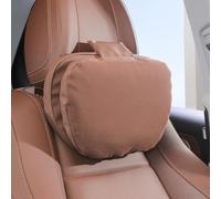 Dapucarin Reposacabezas Coche Almohada Cuello Suave Transpirable Almohada Cervical Coche, Viaje Asiento de Coche Cojín para Apoyo, Conducir, Asiento de Oficina, Marrón, 1 Unidad