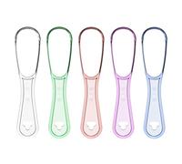 Dapuly Rascador de lengua, 5 unidades, limpiador bucal con cepillo de calidad alimentaria, limpiador lingual de plástico para el cuidado bucal y el aliento fresco, herramienta de limpieza bucal para