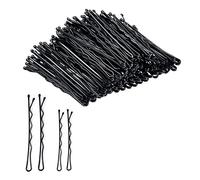 DAQIEPIN 250 piezas Horquillas Negro Clips de pelo Forma de onda de horquillas (200 piezas 1,97 pulgadas y 50 piezas 2.36 pulgadas)