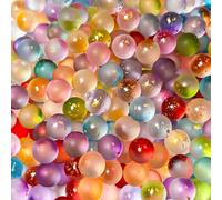 daqoupzi 260 Canicas de Cristal de 10 mm, Coloridas, para Juegos de Canicas, Acuarios, Jarrones y Plantas