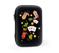 daqoupzi Spielkarten Box(16x10x4cm),robuste Kartenbox Spielkarten Etui Vergrößern,Card CaseTransportsche,Aufbewahrungsbox für UNO,Karten,Kartenspiele,Kartenspiel,Kartenspiel, 黑色, 16x10x4 cm, Bolsa de
