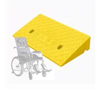 DAQXYH Rampa De Umbral para Silla Ruedas 3-22cm Alto, Rampas De Bordillo Alta Resistencia, Rampa De Entrada Antideslizante para Andador/Carrito/Scooter(Yellow,49x27x13cm)