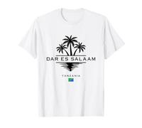 Dar es Salaam Tanzania África Oriental Palmeras Bandera de Tanzania Camiseta