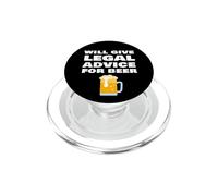 Dará Asesoramiento Legal para Cerveza Abogado Divertido Juez Abogado PopSockets PopGrip para MagSafe
