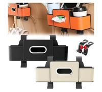 DARBCGH Organizador de automóvil for Llevar: se cuelga detrás del Asiento Delantero(White+Black)