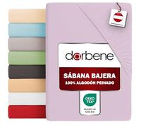 DarBene Sabana Bajera Ajustable Premium - Sabana Bajera Algodon - Sabanas Bajeras Cama - Algodón Premium Peinado - Certificado OEKOTEX - 180x200x30 cm - 1 ud., Lila