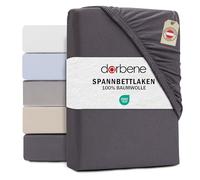DarBene Sabana Bajera Ajustable - Sabanas Bajeras Cama - Algodón Premium Peinado - Certificado OEKOTEX - 180x200x30 cm - 1 ud., Antracita