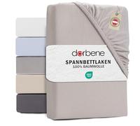 DarBene Sabana Bajera Ajustable - Sabanas Bajeras Cama - Algodón Premium Peinado - Certificado OEKOTEX - 90x200x30 cm - 1 ud., Gris Claro
