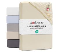 DarBene Sabana Bajera Ajustable - Sabanas Bajeras Cama - Algodón Premium Peinado - Certificado OEKOTEX - 90x200x30 cm - 1 ud., Marfil