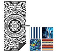 DARCHEN Toallas de playa de microfibra de gran tamaño de secado rápido [1 o 4 unidades] - Toalla de playa de viaje para piscina, toalla sin arena (extra grande XL 70 x 35, grande 63 x 32) para niños y