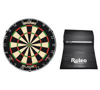 Dardos Acero Set Profi-Dartscheibe Winmau Blade 6+ Roleo Dartmatte