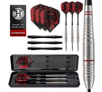 Dardos Estilo tungsteno Harrows Rage | Juego de Dardos con Punta de Acero y Estuche de Transporte | 21 g, 22 g, 23 g y 24 g| Incluye Varillas Speedline y Plumas Rage de 100 micras. (22g)