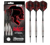 Dardos Estilo tungsteno Harrows Rage | Juego de Dardos de Punta Blanda con Estuche de Transporte | 18g y 20g | Incluye Varillas Speedline y Plumas Rage de 100 micras. (20g)