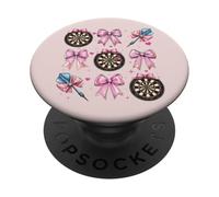 Dardos Jugador Diana Chica Coqueta Arco Rosa Mamá PopSockets PopGrip Adhesivo