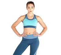 Dare 2b Bra Sujetador Deportivo Ligero de Secado Rápido Que Absorbe la Humedad y de Bajo Impacto Mantra, Meadowbrook Green/Bluestone/Orion Grey, S Women's