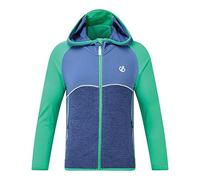 Dare 2b Hasty Core Stretch Lightweight Warm Backed Quick Drying Full Zip Jacket Capa Intermedia elástica, Infantil, VividGreen/Denim Oscuro, 3-4