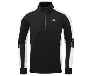 Dare 2b out Right Veste de Ski Stretch Extensible Légère Avec Propriété de Séchage Rapide et Ouverture 1/2 Zip Estiramiento Midlayer, Hombre, Negro, X-Small