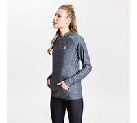 Dare 2b Sprint City - Sudadera Con Capucha, Tejido Ligero De Secado Rápido, Bolsillos Laterales, Aberturas Para Los Pulgares Knitwear, Mujer, Ebony Grey, 14