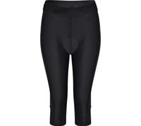 Dare2b Worldly - Culotte Pirata, Tejido Ligero De Secado Rápido, Costuras Planas, Badana De Gel Moldeada En 3D Cycle Shorts, Mujer, Black, 14