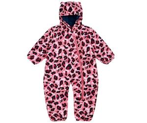 Dare2b Bambino II - Traje de nieve aislado para niños con acabado repelente al agua, perfecto para esquí, snowboard y deportes de invierno, estampado de guepardo rosa polvorienta