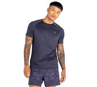 Dare2b Camiseta Persist Camiseta de Entrenamiento para Hombre GIM and Running Camiseta Q-WIC Plus Tejido Ligero con Repelente de olores y Detalles Reflectantes Estampados - Camiseta Deportiva