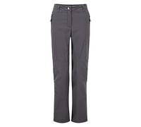 Dare2b Melodic II - Pantalón De Senderismo De Corte Recto, Tejido Elástico Repelente Al Agua, Varios Bolsillos Trousers, Mujer, Ebony Grey, 12
