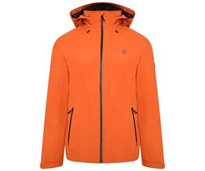 Dare2b Mens Switch Out Chaqueta para hombre senderismo Tejido reciclado impermeable y transpirable, 2 bolsillos inferiores repelentes al agua con cremallera y capucha ajustable