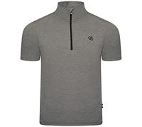 Dare2b Pedal It out Jersey Camiseta de Ciclismo para Hombre Q-WIC Plus Tejido Ligero con Repelente de olores y Detalles Reflectantes Estampados - Media Cremallera de ventilación - Camiseta Deportiva