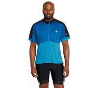 Dare2b Protractioniijrsy Protractioniijrsy Playera de Jersey de Manga Corta, con Cremallera Completa y Ligera, con Tejido Q-WIC Plus y Poliéster Reciclado, Óptimo para Ciclismo y Senderismo Hombre